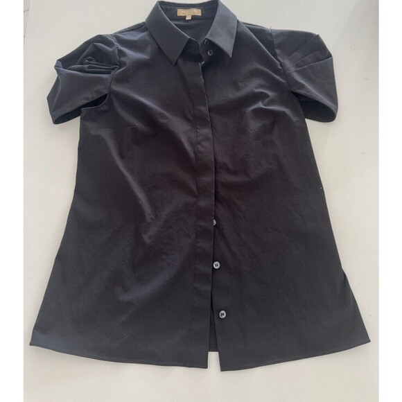 Michael Kors Collection Italy button up shirt Gold label Crushed sleeve size 10 - Picture 12 of 16